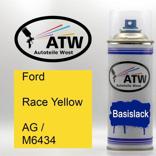 Ford, Race Yellow, AG / M6434: 400ml Sprühdose, von ATW Autoteile West.